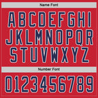 Custom Red Navy-White Hockey Jersey photo 3