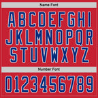 Custom Red Royal-White Hockey Jersey photo 3