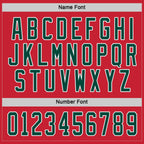 Custom Red Green-White Hockey Jersey photo 3