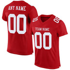 Custom Red White Mesh Authentic Football Jersey photo 1