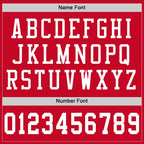 Custom Red White Mesh Authentic Football Jersey photo 3