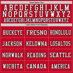 Custom Red Black-White Mesh Authentic Football Jersey photo 2