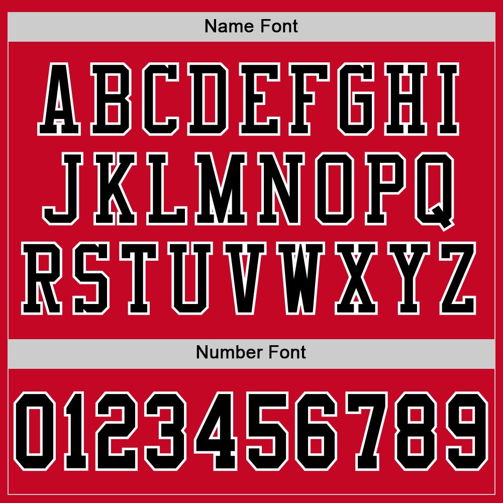 Custom Red Black-White Mesh Authentic Football Jersey photo 3