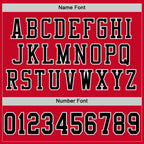 Custom Red Black-White Mesh Authentic Football Jersey photo 3
