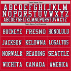 Custom Red Navy-White Mesh Authentic Football Jersey photo 2