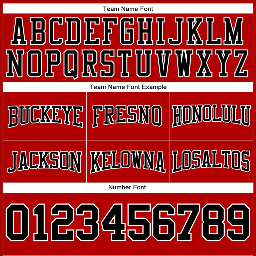 Custom Stitched Red Black-White Football Pullover Sweatshirt Hoodie photo 3