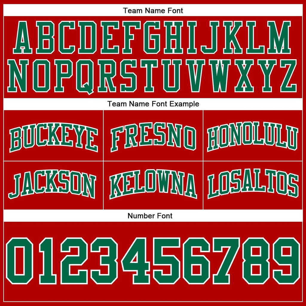 Custom Red Kelly Green-White Authentic Throwback Basketball Shorts photo 2