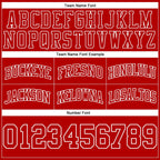Custom Red Red-White Authentic Throwback Basketball Shorts photo 2