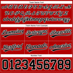 Custom Red Black-White Authentic Throwback Basketball Shorts photo 2