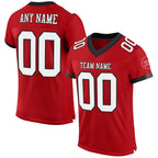 Custom Red White-Black Mesh Authentic Football Jersey photo 1