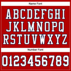 Custom Red White-Navy Mesh Authentic Football Jersey photo 3