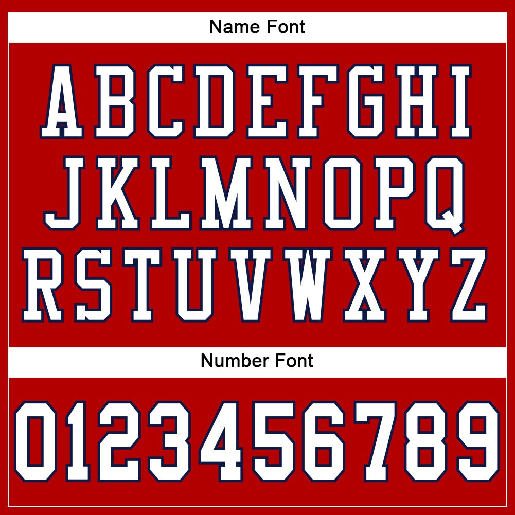 Custom Red White-Navy Mesh Authentic Football Jersey photo 3