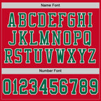Custom Red Kelly Green-White Mesh Authentic Football Jersey photo 3