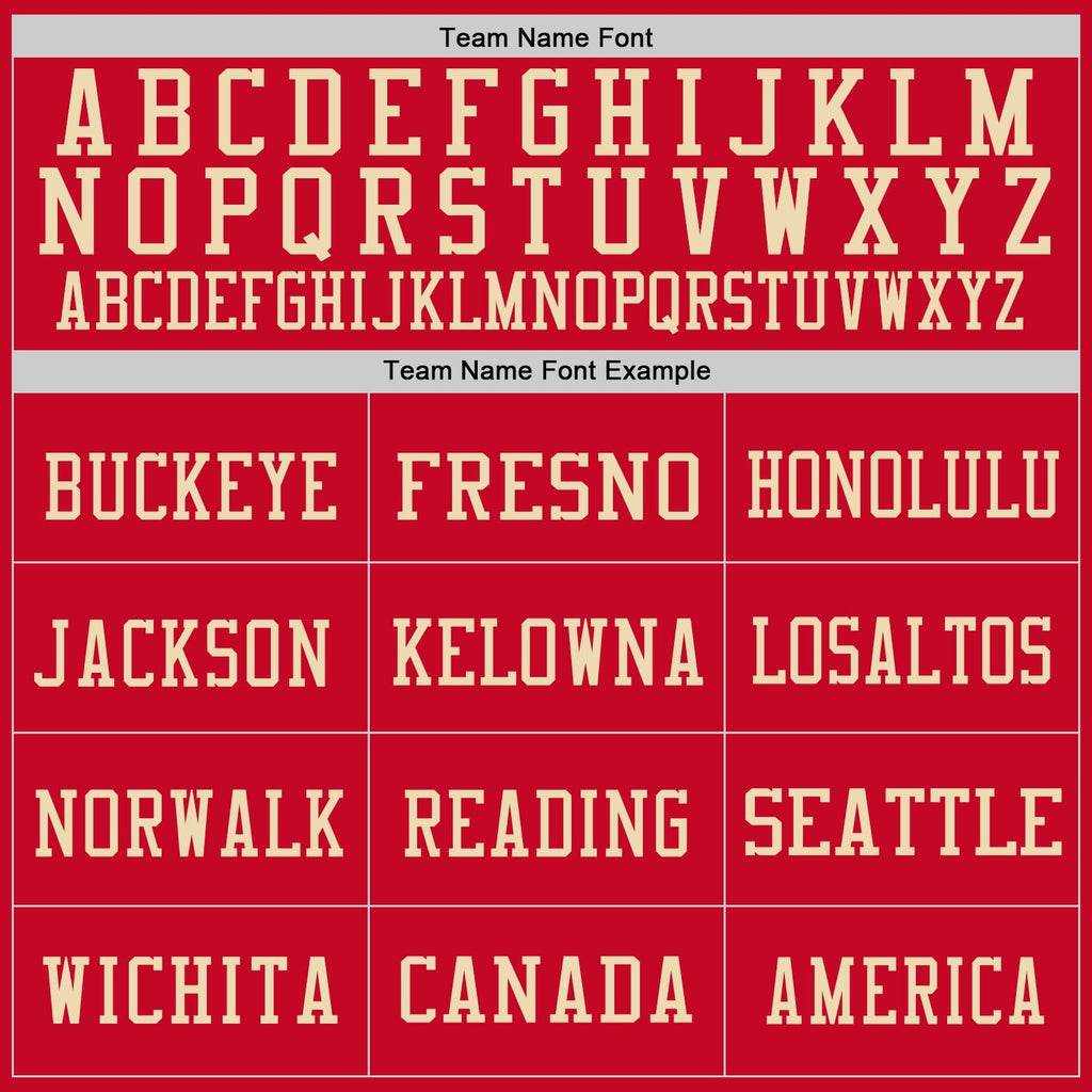 Custom Red Vintage USA Flag-City Cream Mesh Authentic Football Jersey photo 2