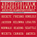 Custom Red Vintage USA Flag-City Cream Mesh Authentic Football Jersey photo 2