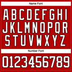 Custom Red White-Black Hockey Lace Neck Jersey photo 4