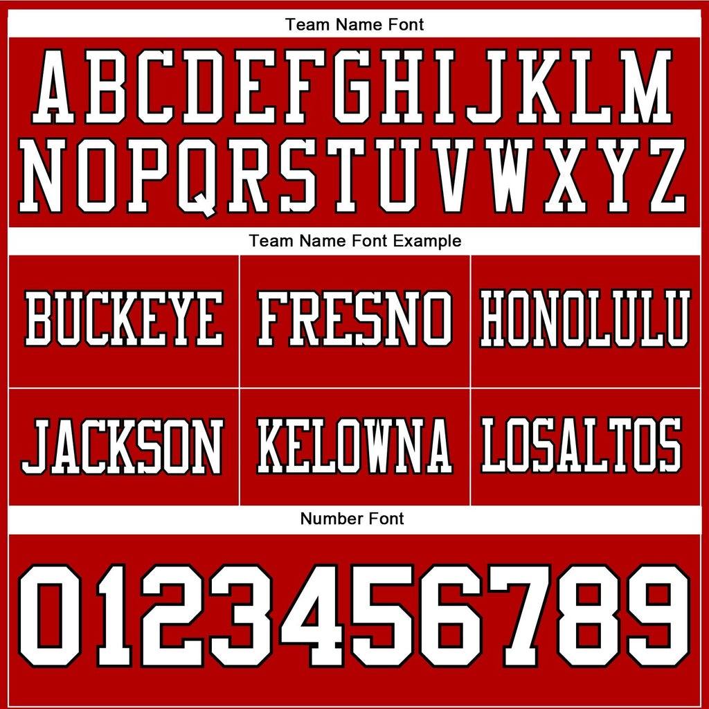 Custom Red White-Black Authentic Football Jersey photo 3