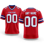 Custom Red White-Royal Authentic Football Jersey