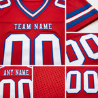 Custom Red White-Royal Authentic Football Jersey detail