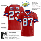 Custom Red White-Royal Authentic Football Jersey photo 2