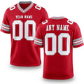 Custom Red White-Gray Authentic Football Jersey