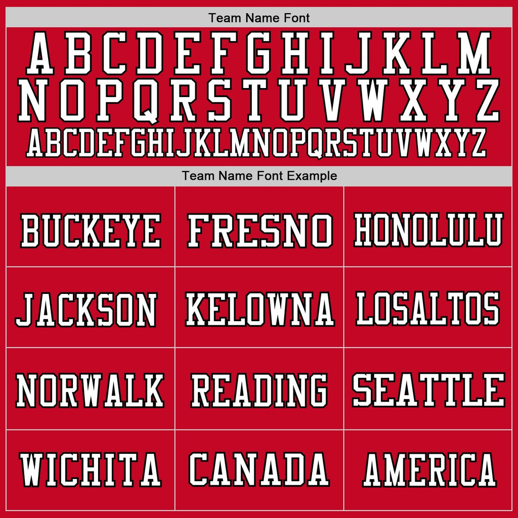 Custom Red White-Black Mesh Authentic Throwback Football Jersey photo 2