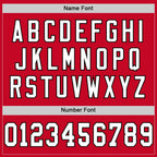 Custom Red White-Black Mesh Authentic Throwback Football Jersey photo 3