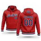 Custom Stitched Red Navy-White Sports Pullover Sweatshirt Hoodie