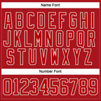 Custom Red White Hockey Lace Neck Jersey photo 4