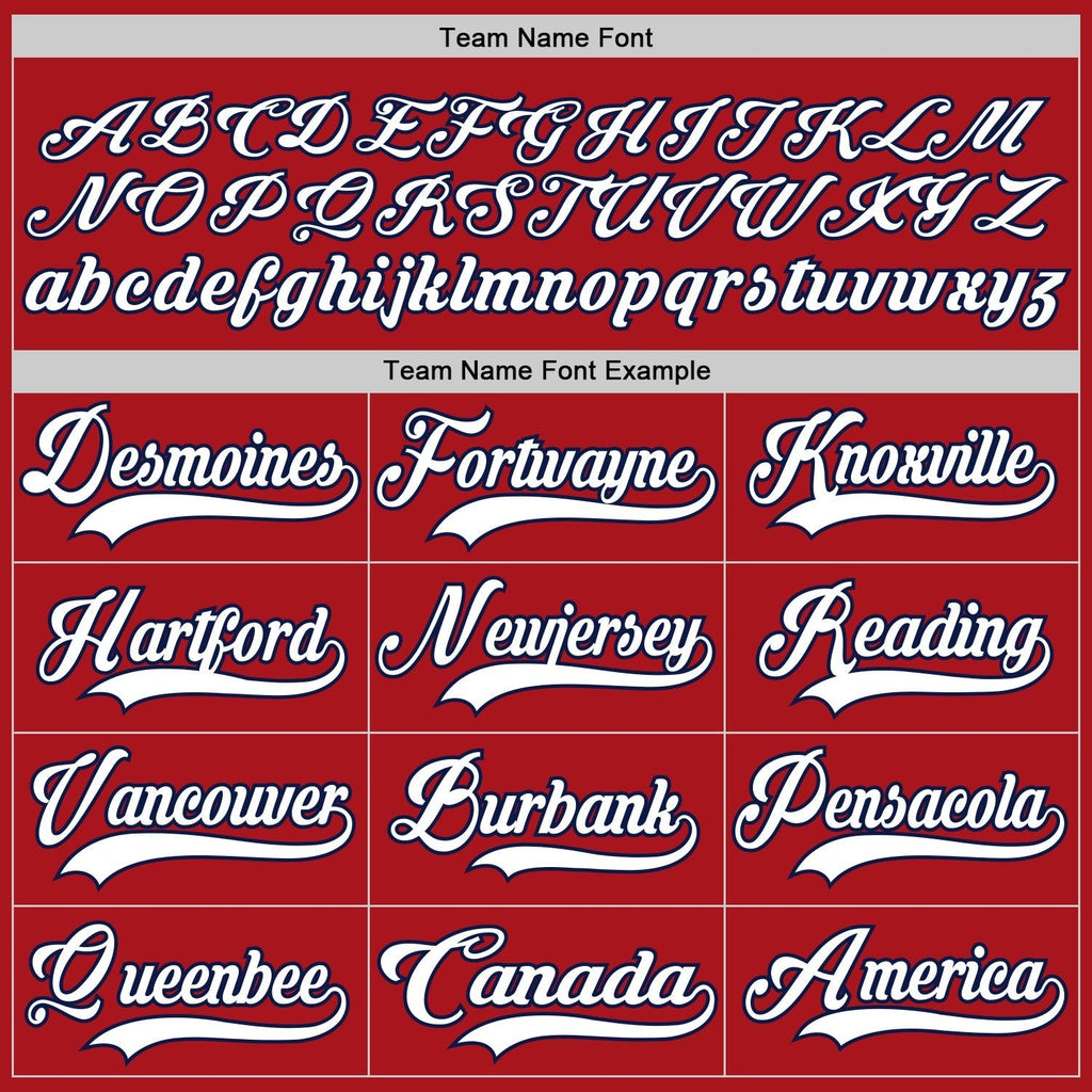 Custom Red White-Navy Hockey Lace Neck Jersey photo 3