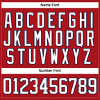 Custom Red White-Navy Hockey Lace Neck Jersey photo 4