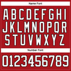 Custom Red White-Black Hockey Lace Neck Jersey photo 4