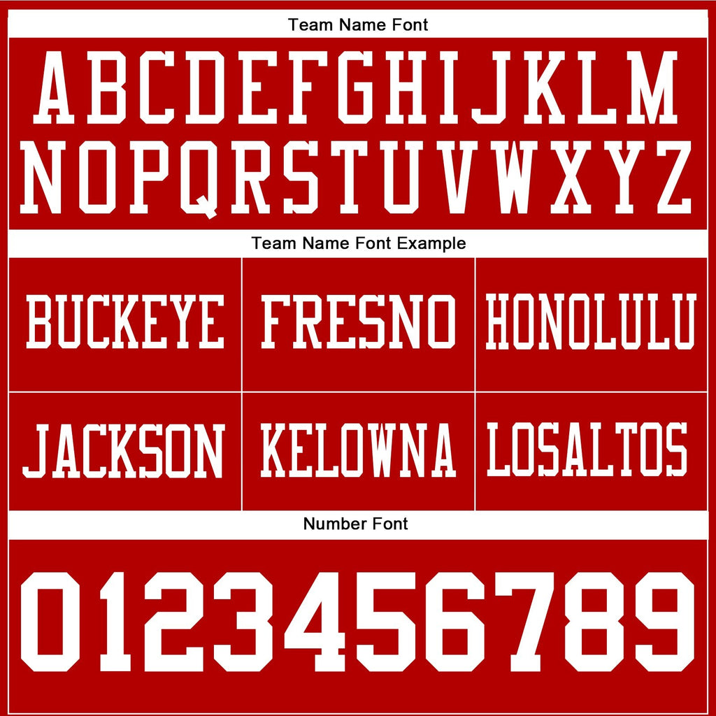 Custom Red White Authentic Football Jersey photo 4