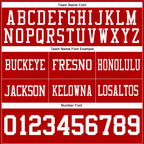 Custom Red White Authentic Football Jersey photo 4