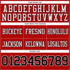 Custom Red Black-White Authentic Football Jersey photo 4