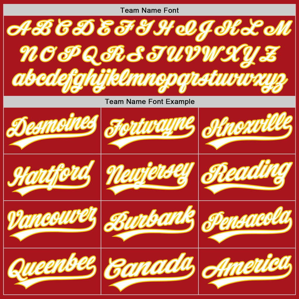 Custom Stitched Red White-Yellow Baseball Pullover Sweatshirt Hoodie photo 3