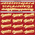 Custom Stitched Red White-Yellow Baseball Pullover Sweatshirt Hoodie photo 3