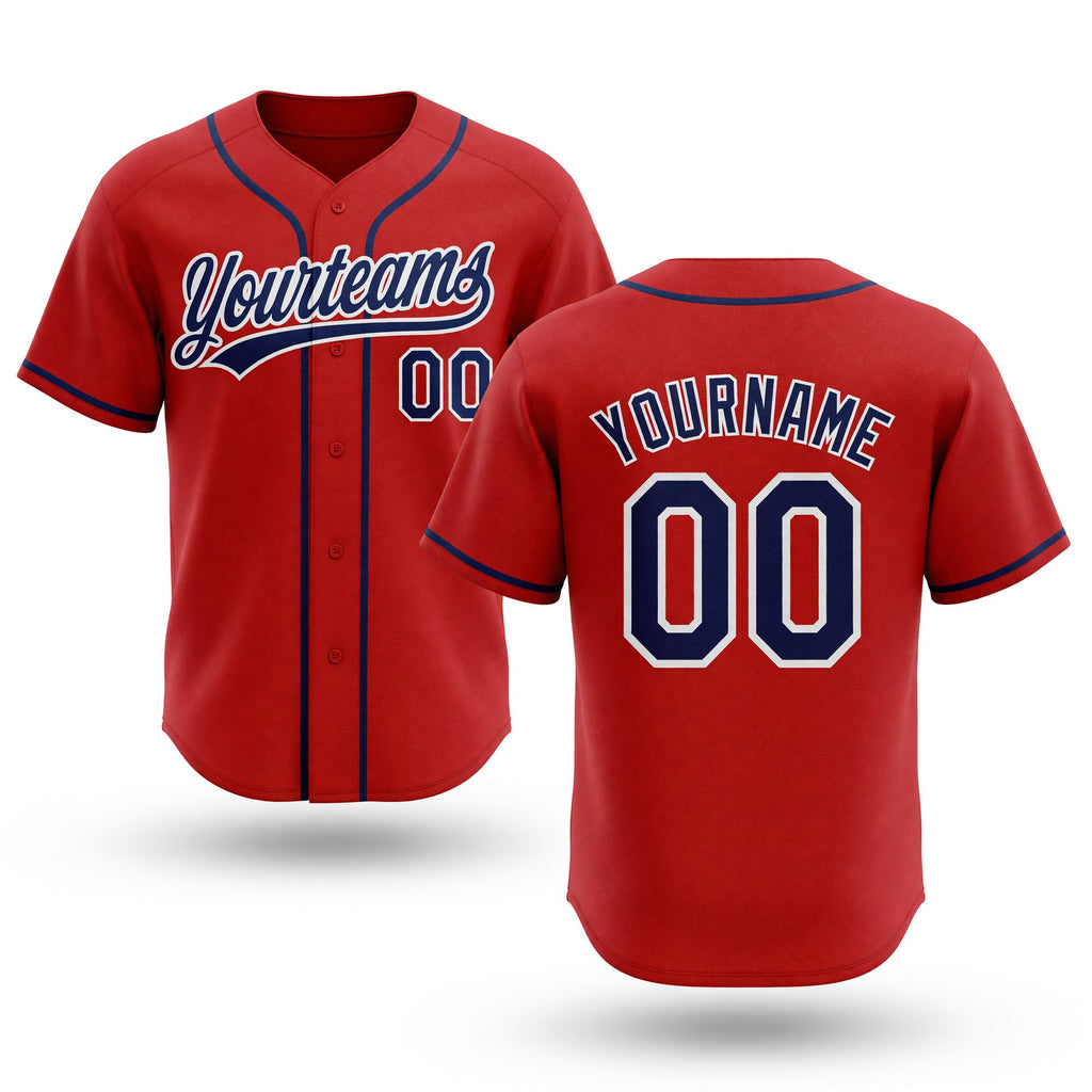 Custom Stitched Red Navy-White Baseball Pullover Sweatshirt Hoodie