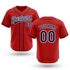 Custom Stitched Red Navy-White Baseball Pullover Sweatshirt Hoodie