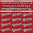 Custom Stitched Red White-Black Baseball Pullover Sweatshirt Hoodie photo 3