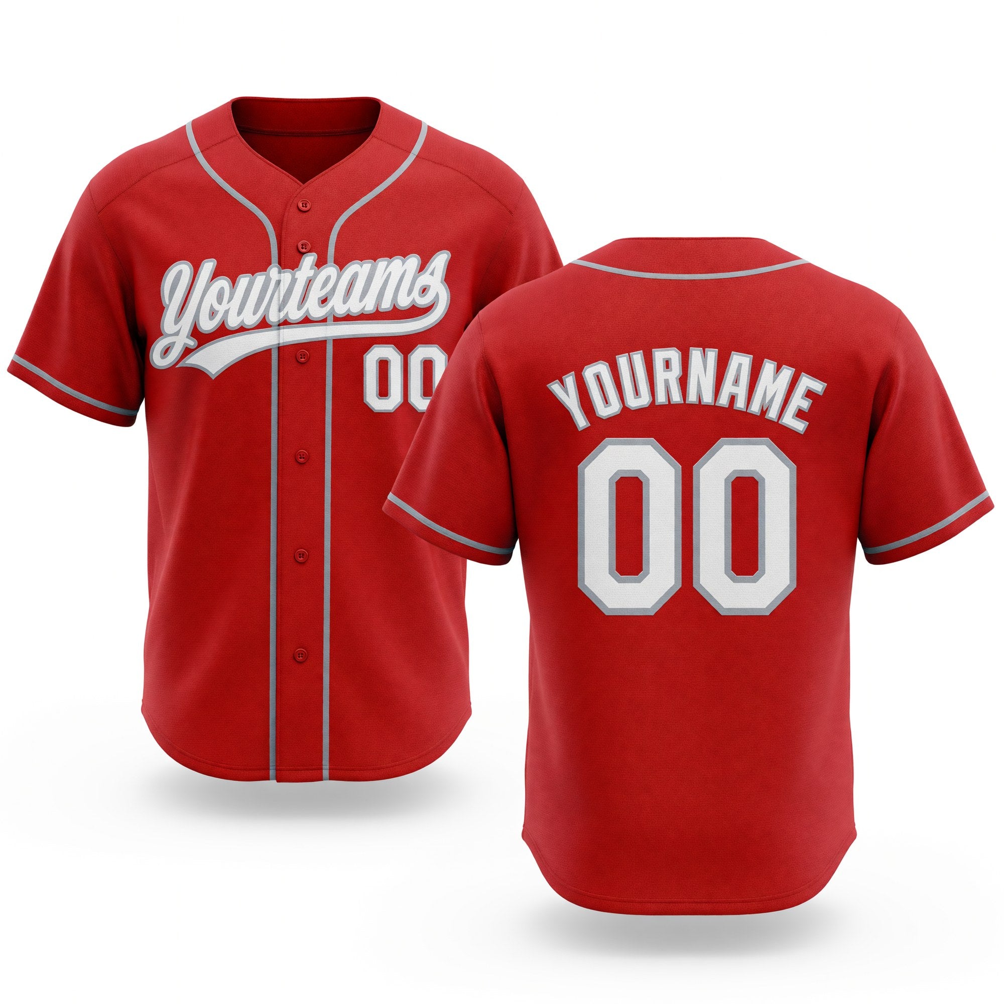 Custom Stitched Red White-Gray Baseball Pullover Sweatshirt Hoodie