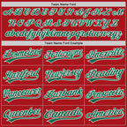Custom Stitched Red Kelly Green-White Baseball Pullover Sweatshirt Hoodie photo 3