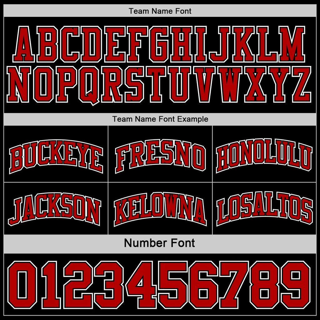 Custom Reversible Black Red-White Double Side Sublimation Basketball Set Jersey photo 6
