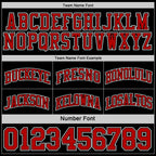Custom Reversible Black Red-White Double Side Sublimation Basketball Set Jersey photo 6