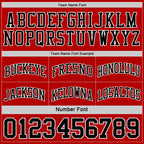 Custom Reversible Black Red-White Double Side Sublimation Basketball Set Jersey photo 7