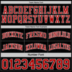 Custom Reversible Black Red-White Double Side Sublimation Basketball Set Jersey photo 6