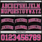 Custom Reversible Black Pink-White Double Side Sublimation Basketball Set Jersey photo 5