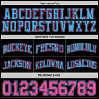 Custom Reversible Black Pink-Sky Blue Double Side Sublimation Basketball Set Jersey photo 6
