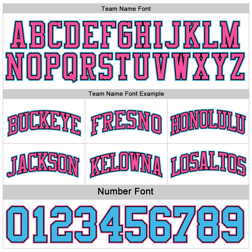 Custom Reversible Black Pink-Sky Blue Double Side Sublimation Basketball Set Jersey photo 7