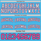Custom Reversible Black Pink-Sky Blue Double Side Sublimation Basketball Set Jersey photo 7